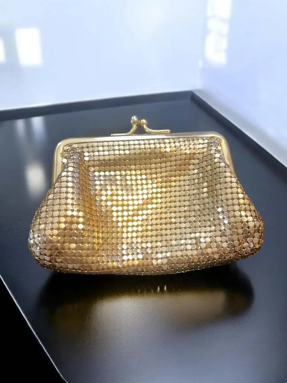 Vintage Whiting & Davis Gold Mesh Coin Purse